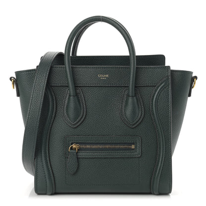 Celine Drummed Calfskin Nano Luggage Amazone 1 of 10
