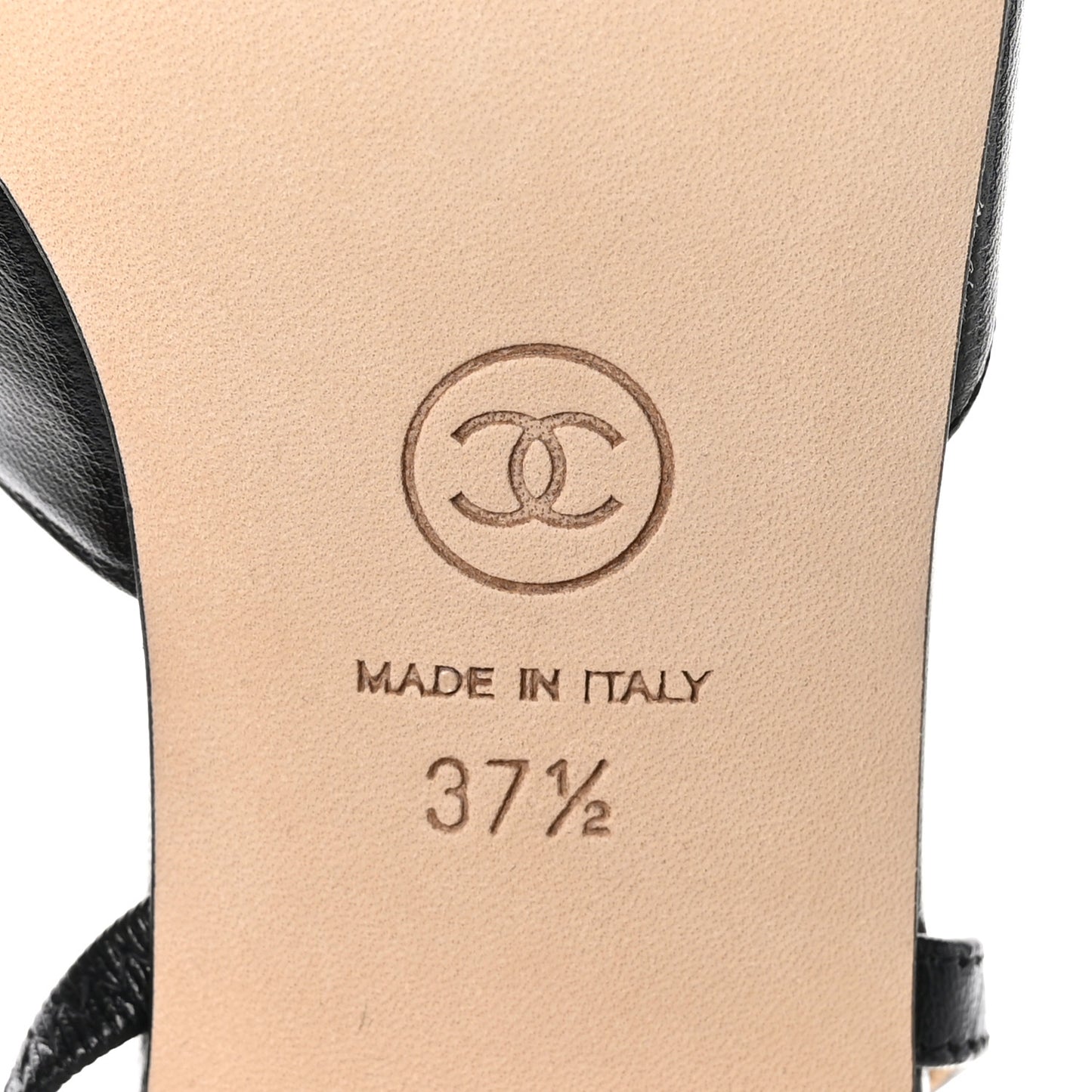 Goatskin Grosgrain Cap Toe CC Slingback Pumps 37.5 Black