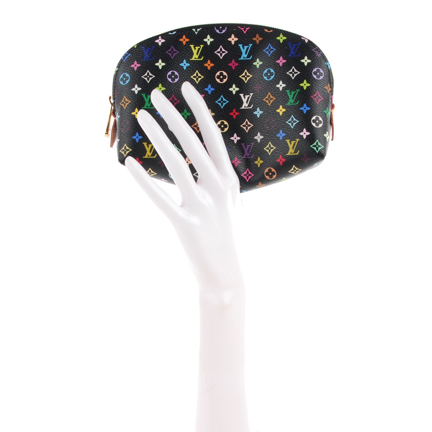 Louis Vuitton Monogram Multicolor Cosmetic Pouch Black Grenade 2 of 7