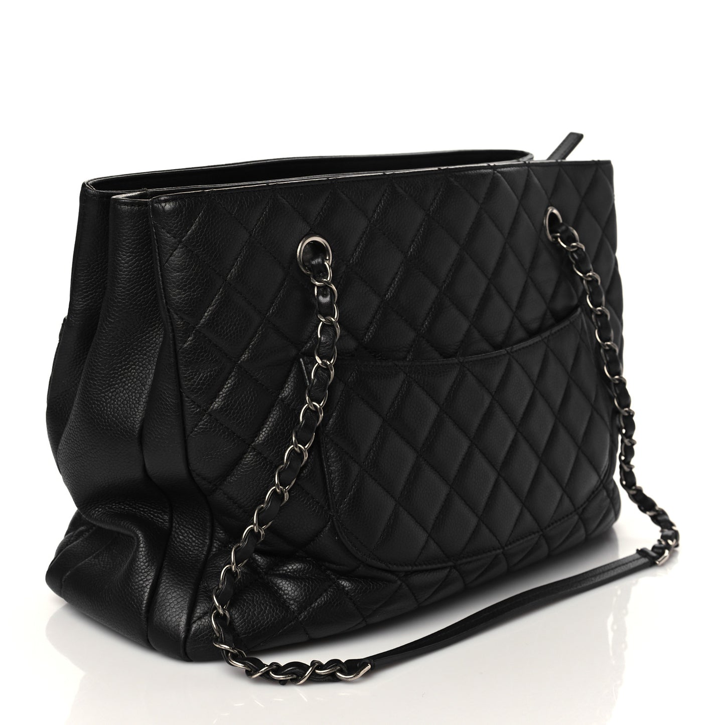 Caviar Quilted Urban Companion Shopping Tote Black