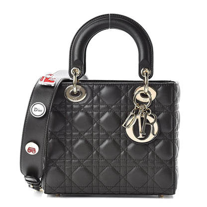 Christian Dior Lambskin Cannage Small Lucky Badges My Lady Dior Black 1 of 12