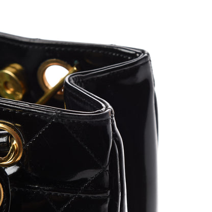 Chanel Patent Quilted Shoulder Bag Black 20 of 28