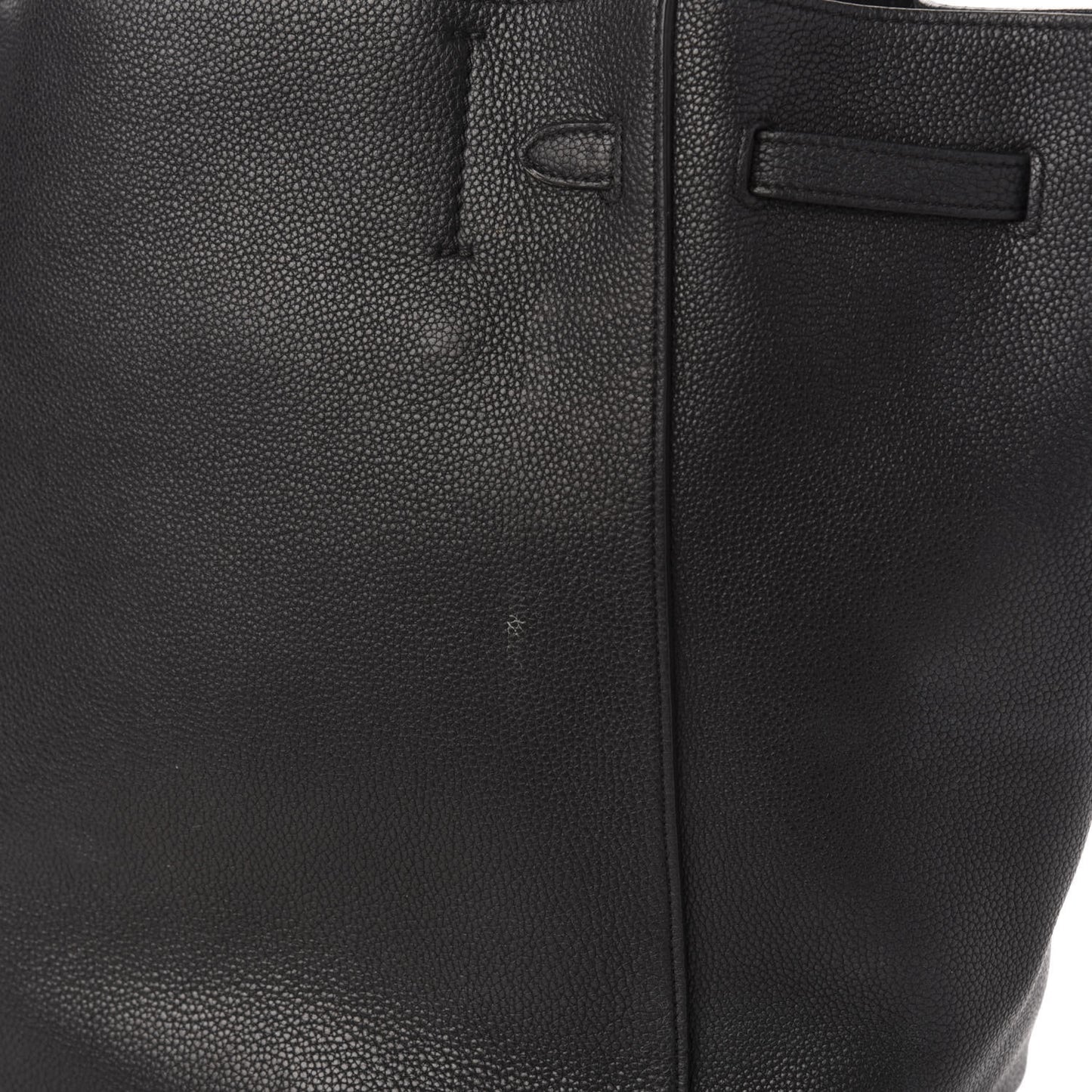 Soft Grained Calfskin Small Belt Cabas Phantom Black