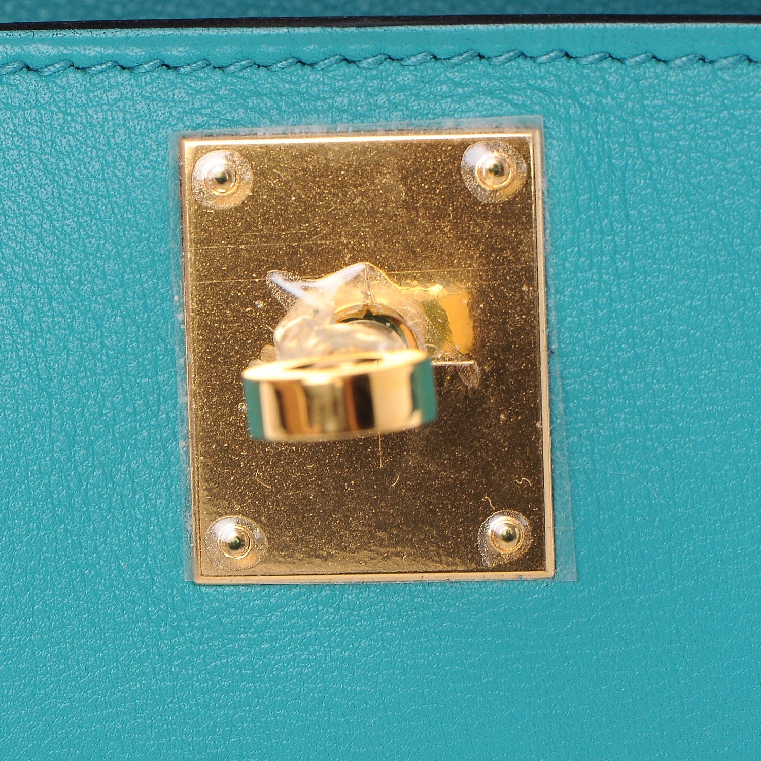 Hermes Swift Kelly Cut Clutch Pochette Bleu Paon 16 of 22