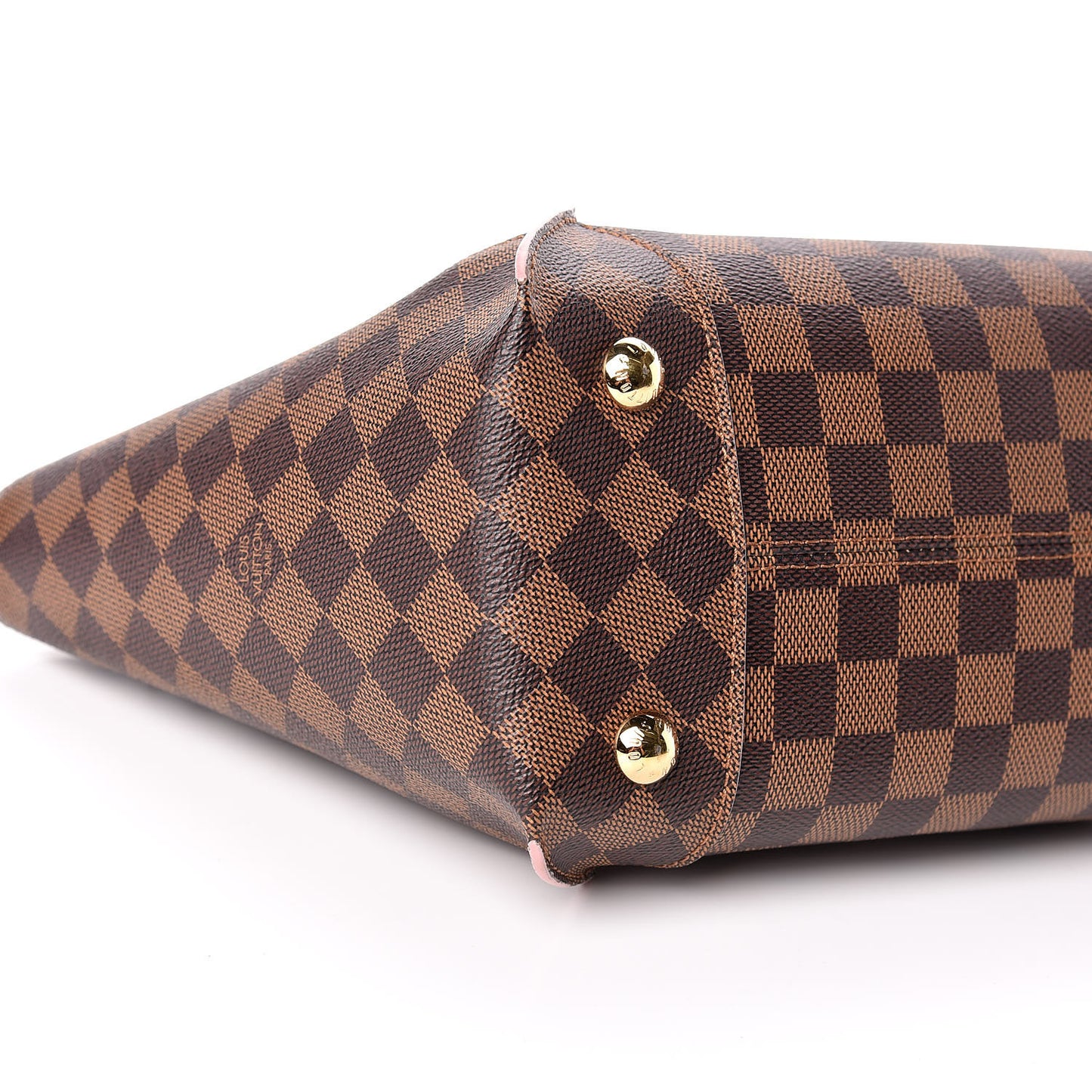 Damier Ebene Caissa Tote PM Rose Ballerine