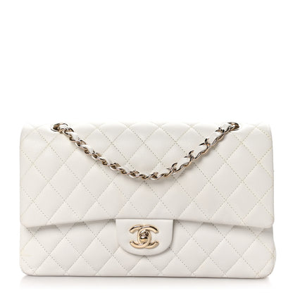 Chanel Caviar Quilted Medium Double Flap White 1 of 10