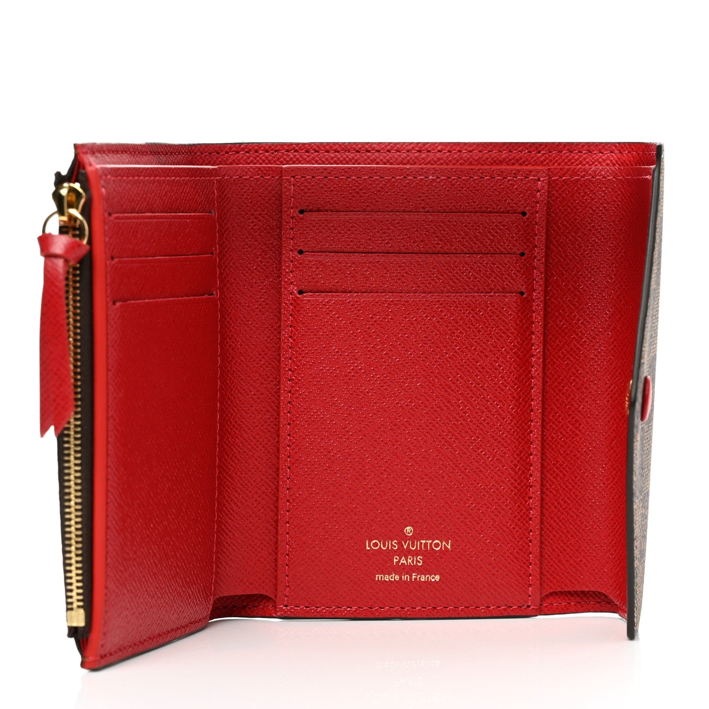 Damier Ebene Victorine Wallet Red