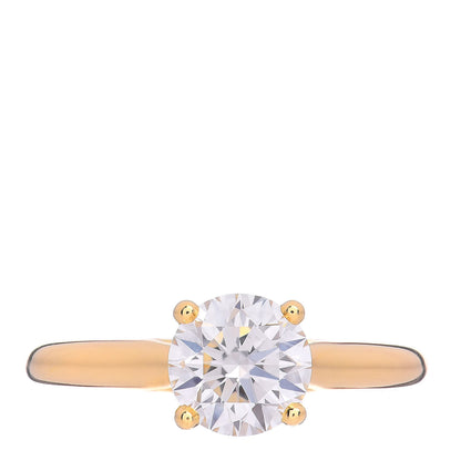 Cartier 18K Yellow Gold Diamond .90ct 1895 Solitaire Engagement Ring 46 3.75 1 of 6