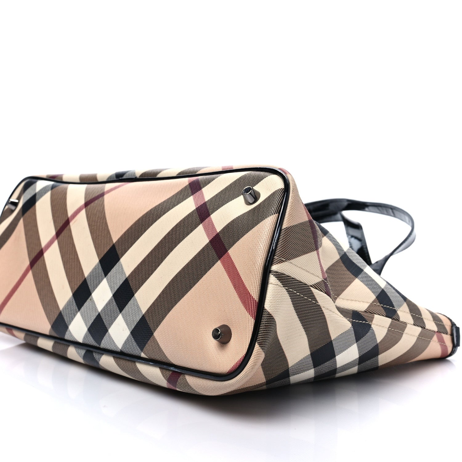 Burberry Supernova Check Small Nickie Tote Black 6 of 8