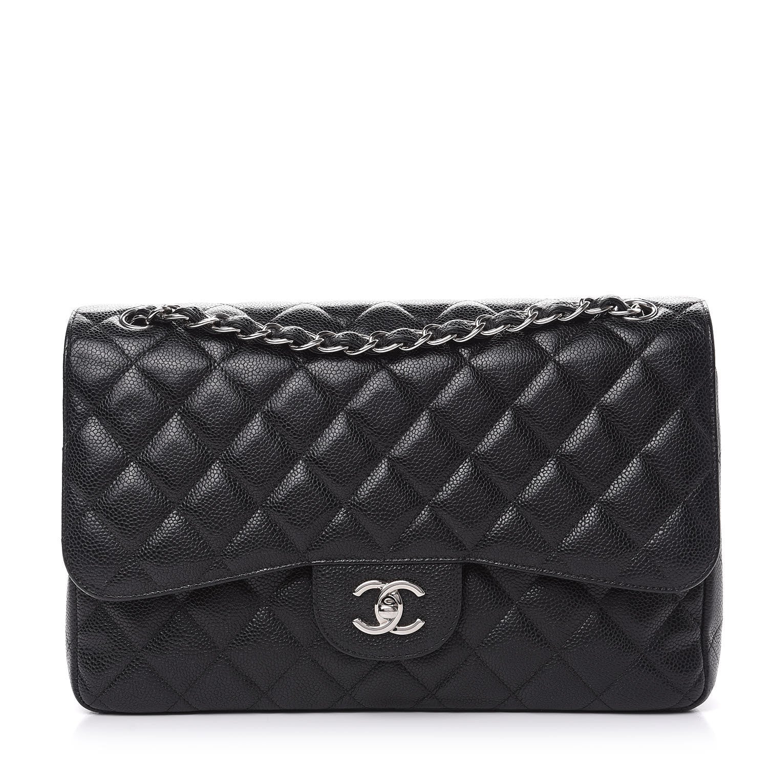 Chanel Caviar Quilted Jumbo Double Flap Black 1 of 11