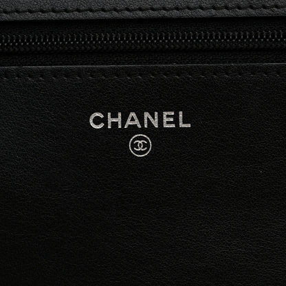 Chanel Caviar Quilted Boy Wallet On Chain WOC Black 6 of 11
