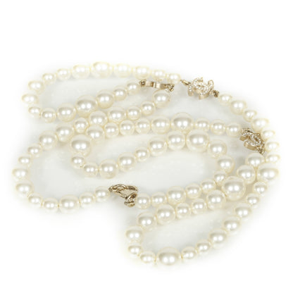 Chanel Crystal CC Graduated Pearl Necklace 35 1 of 5