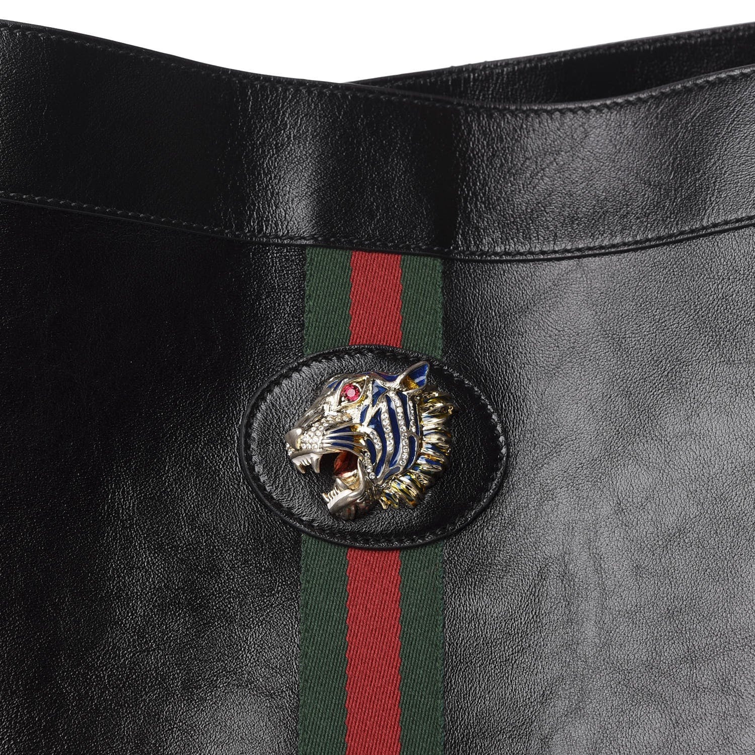 Gucci Calfskin Large Rajah Chain Tote Black 13 of 13
