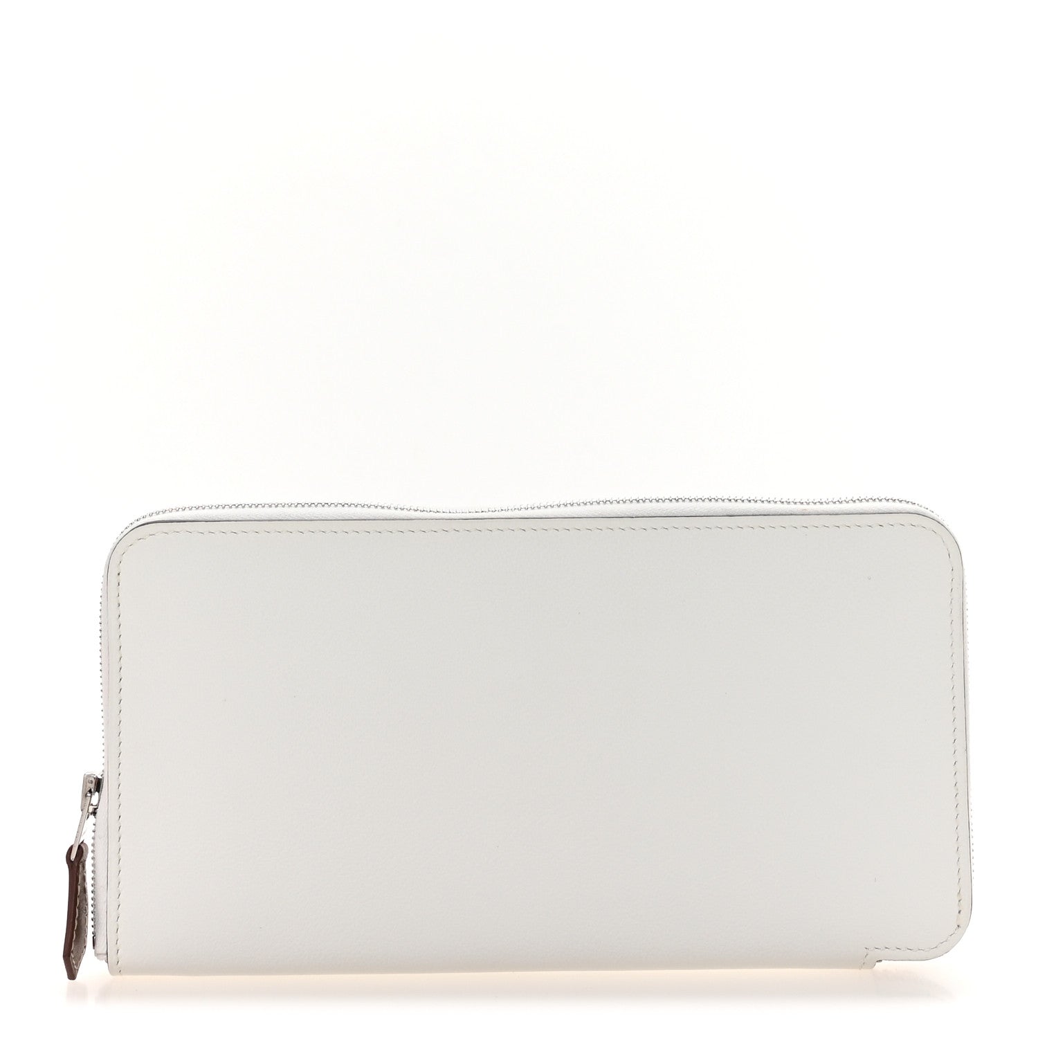 Hermes Evercolor Silk'In Wallet New White Orange Gris Mouette 1 of 8