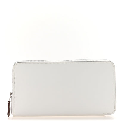 Hermes Evercolor Silk'In Wallet New White Orange Gris Mouette 1 of 8