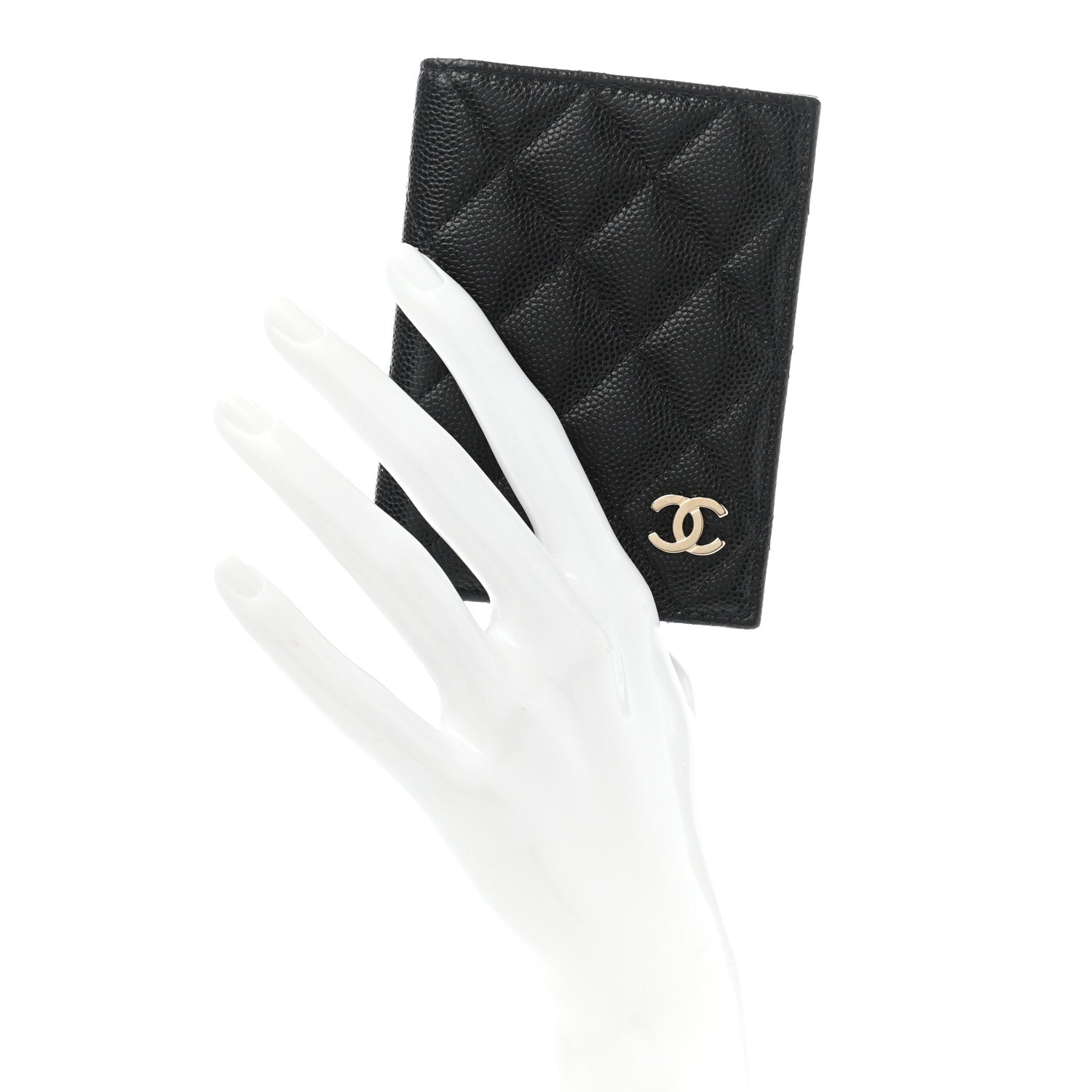 Chanel Caviar Quilted Card Holder Wallet Black 2 of 7