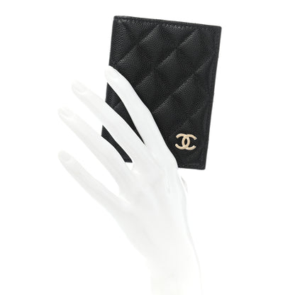 Chanel Caviar Quilted Card Holder Wallet Black 2 of 7