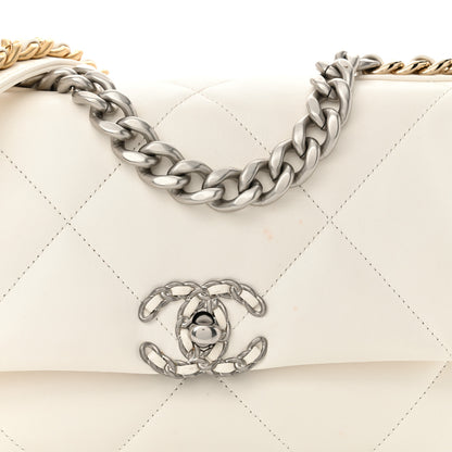 Chanel Lambskin Quilted Medium Chanel 19 Flap White 8 of 11