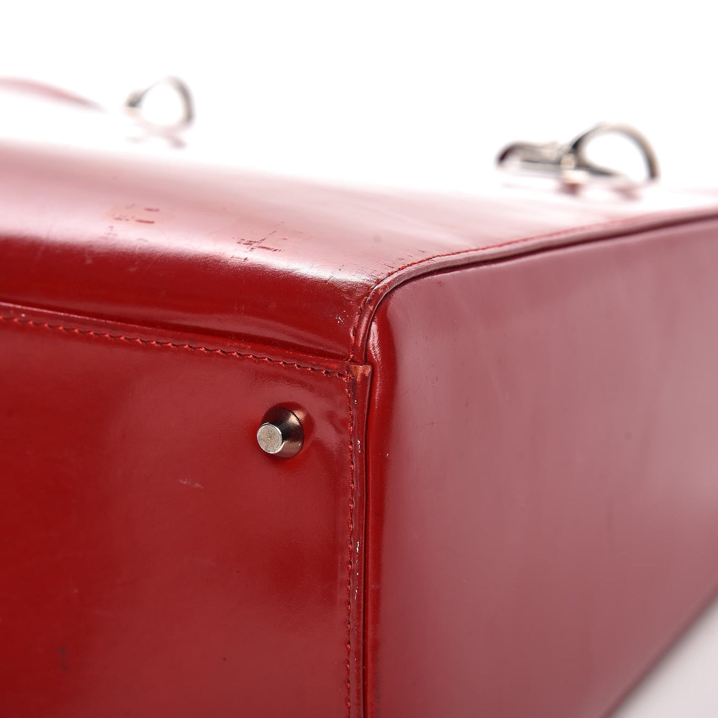 Patent Medium Lady Dior Red