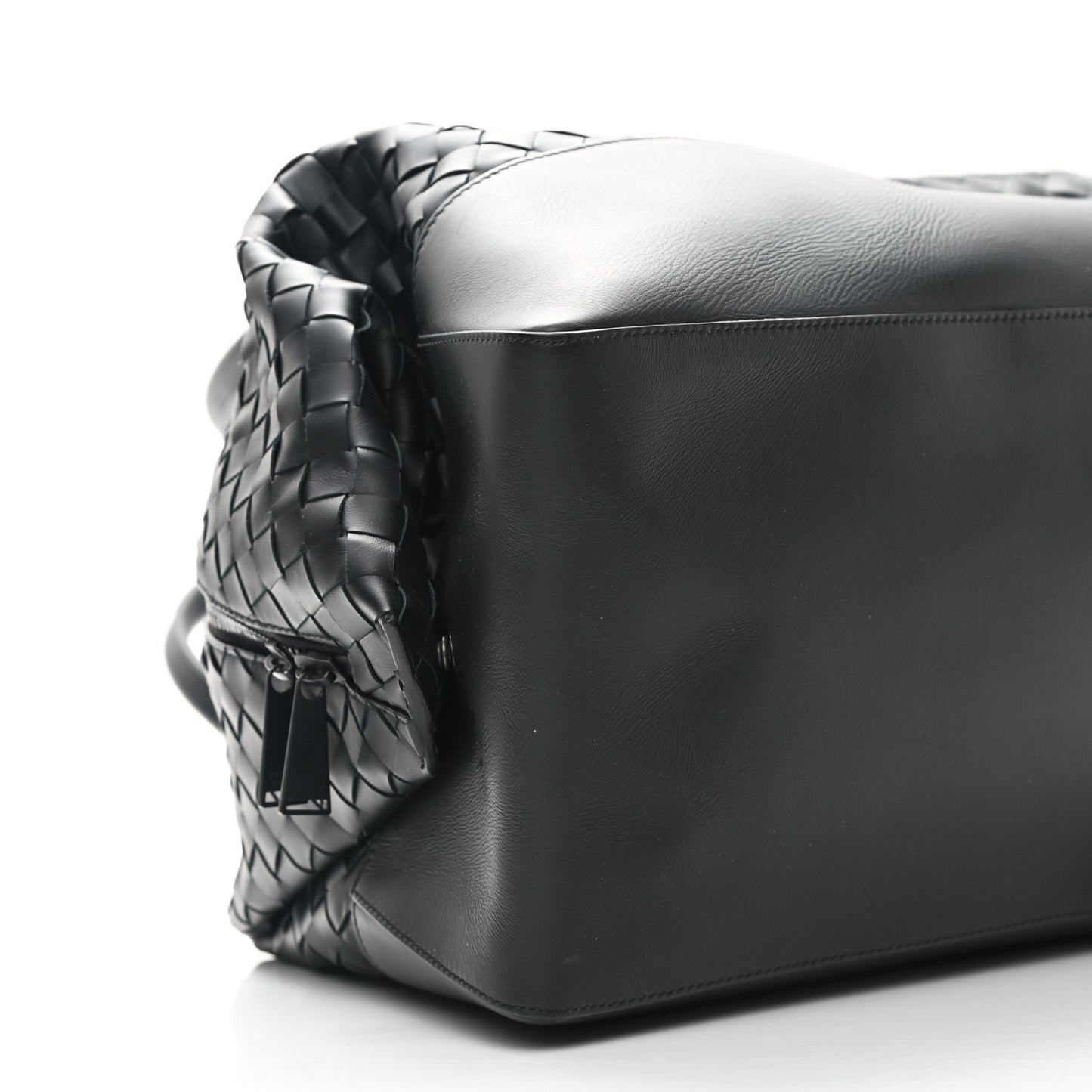Nappa Intrecciato Maxi Convertible Tote Black