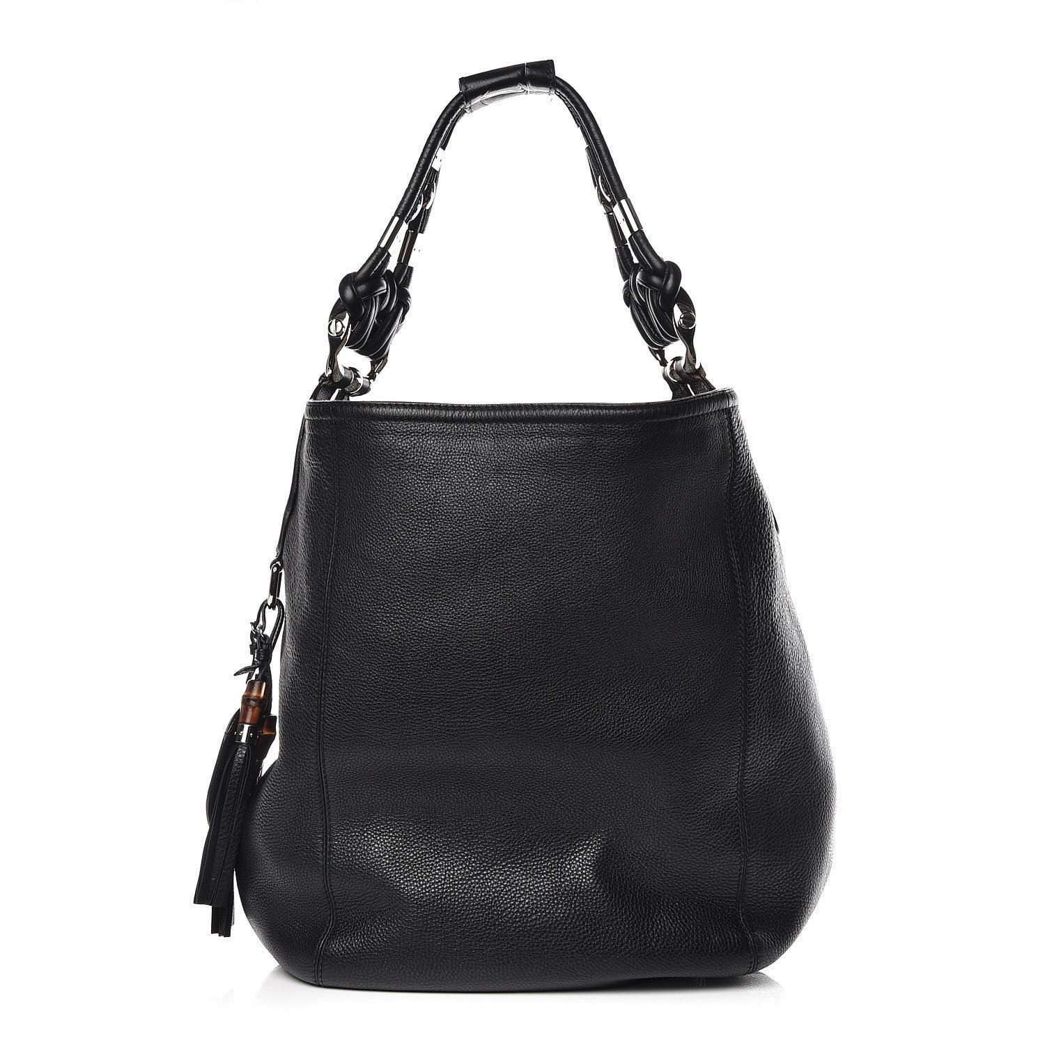 Gucci Calfskin Large Techno Horsebit Hobo Black 1 of 25