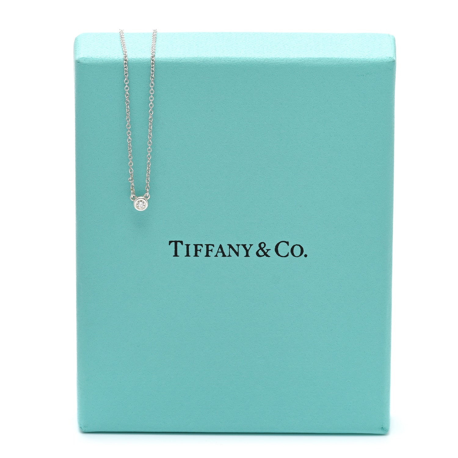 Tiffany Sterling Silver Diamond .03ct Elsa Peretti Diamonds by the Yard Pendant Necklace 6 of 6