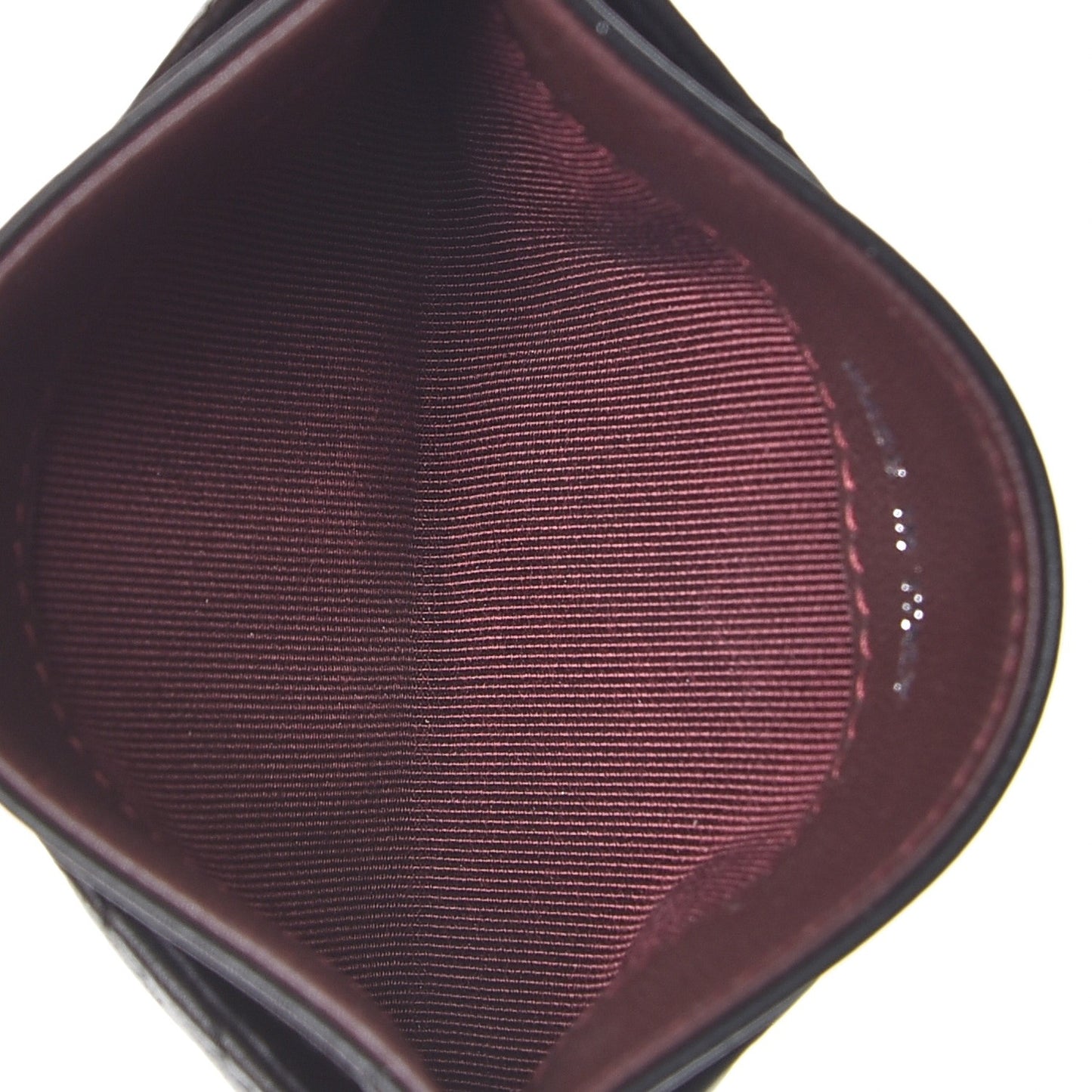 Lambskin Chevron Card Holder Black