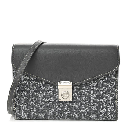 Goyard Goyardine Calfskin Chypre Wallet Pouch Grey 1 of 10