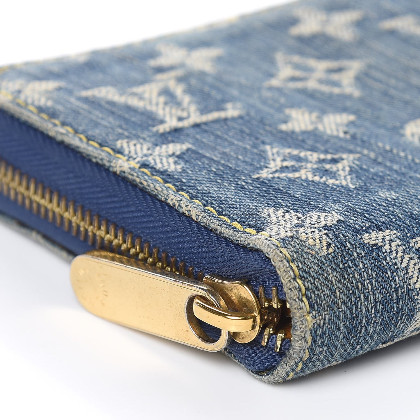 Monogram Denim Zippy Wallet Blue