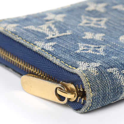 Louis Vuitton Monogram Denim Zippy Wallet Blue 8 of 11