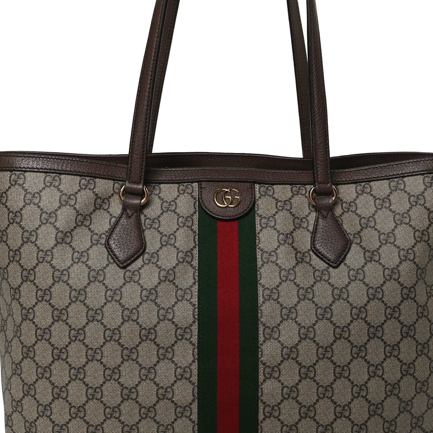 Gucci GG Supreme Monogram Medium Ophidia Shopping Tote Brown 9 of 11