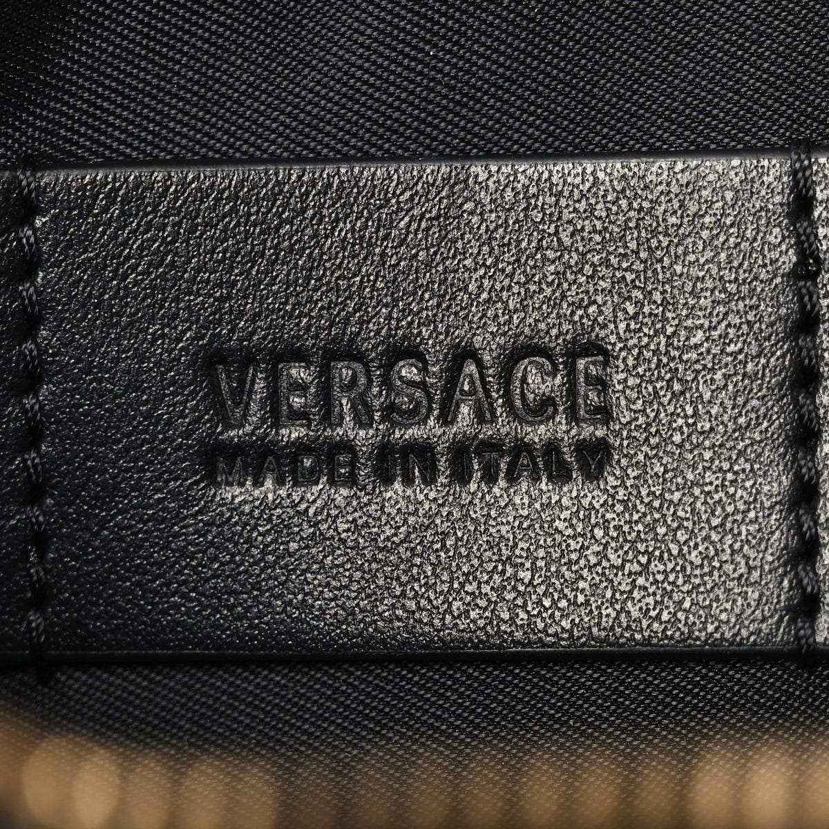 Versace Nappa La Medusa Studded Zip Pouch Card Holder Black 6 of 7