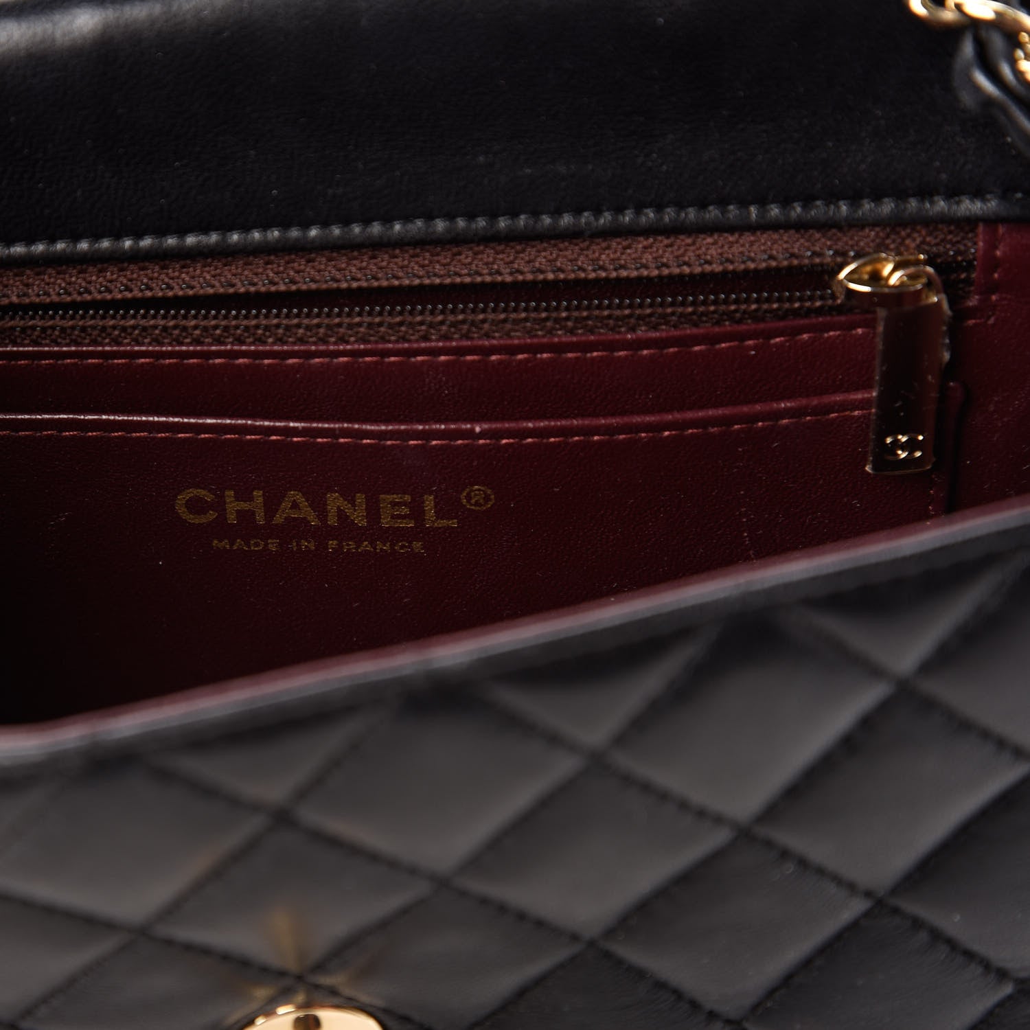 Chanel Lambskin Quilted Mini Rectangular Flap Black 8 of 11