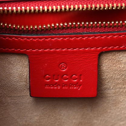 Gucci Calfskin Medium Sylvie Top Handle Bag Hibiscus Red 5 of 8