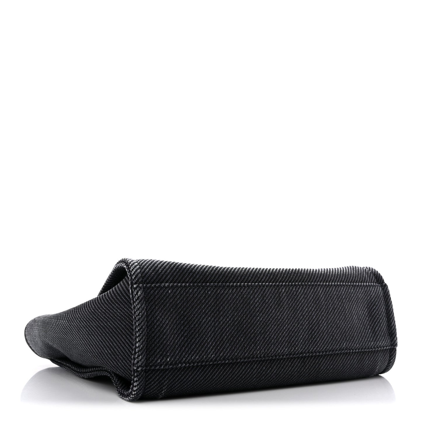 Mixed Fibers Calfskin Small Deauville Tote Black