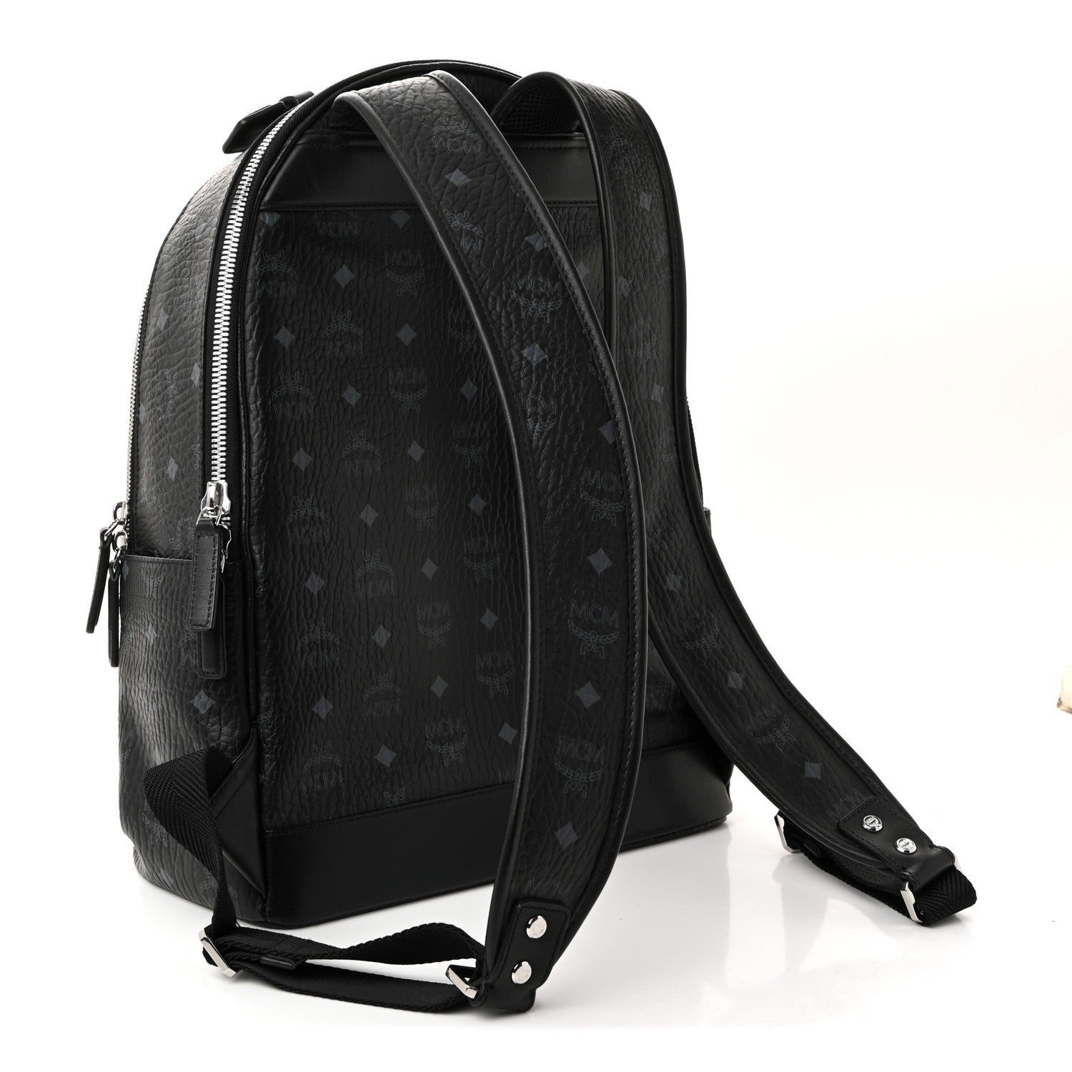 MCM Visetos Medium Stark Backpack Black 3 of 9