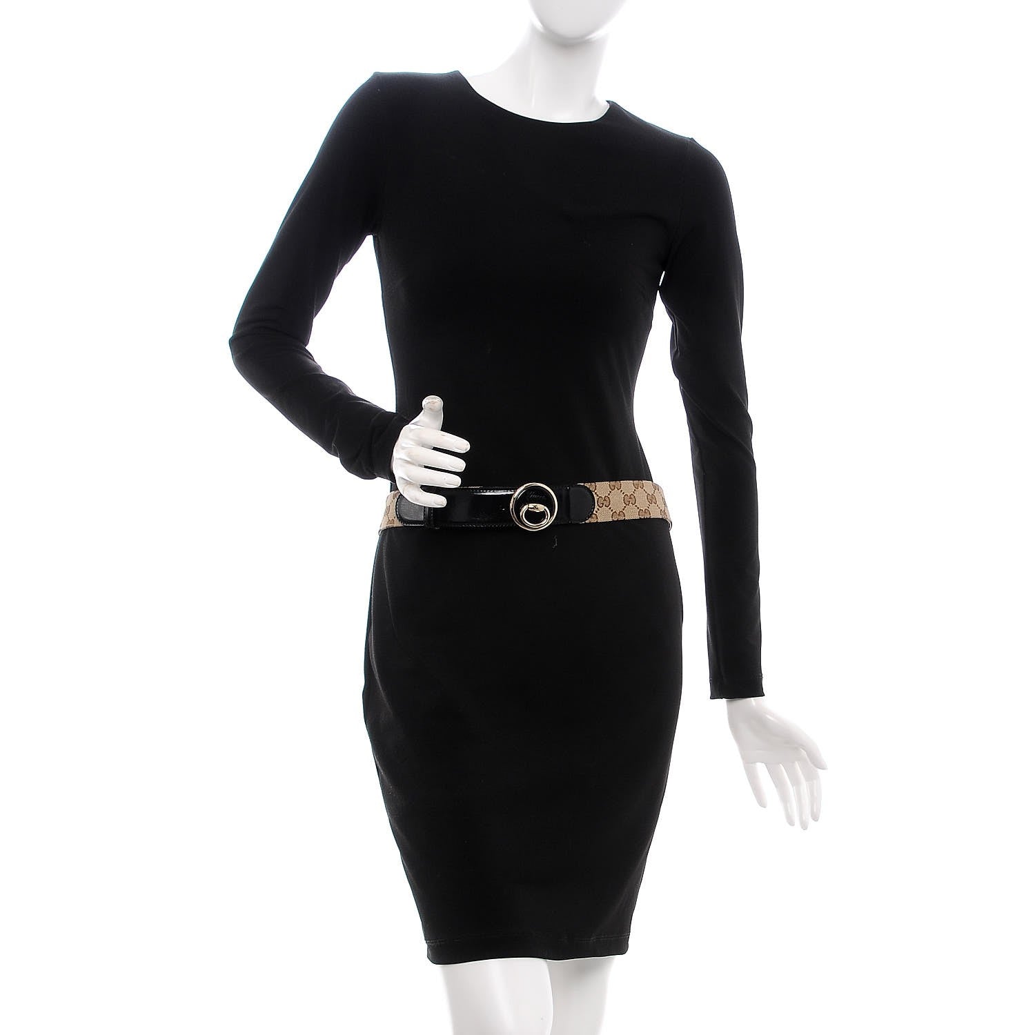 Gucci Monogram Belt 85 34 Black 2 of 8