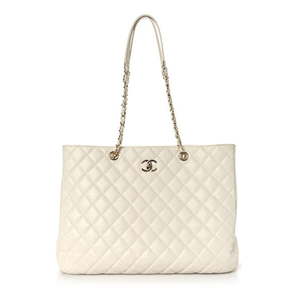 Chanel Caviar Quilted Large Classic Shopping Tote White 1 of 9