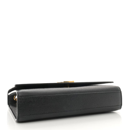 Saint Laurent Grain De Poudre Small Classic Monogram Kate Satchel Black 4 of 12