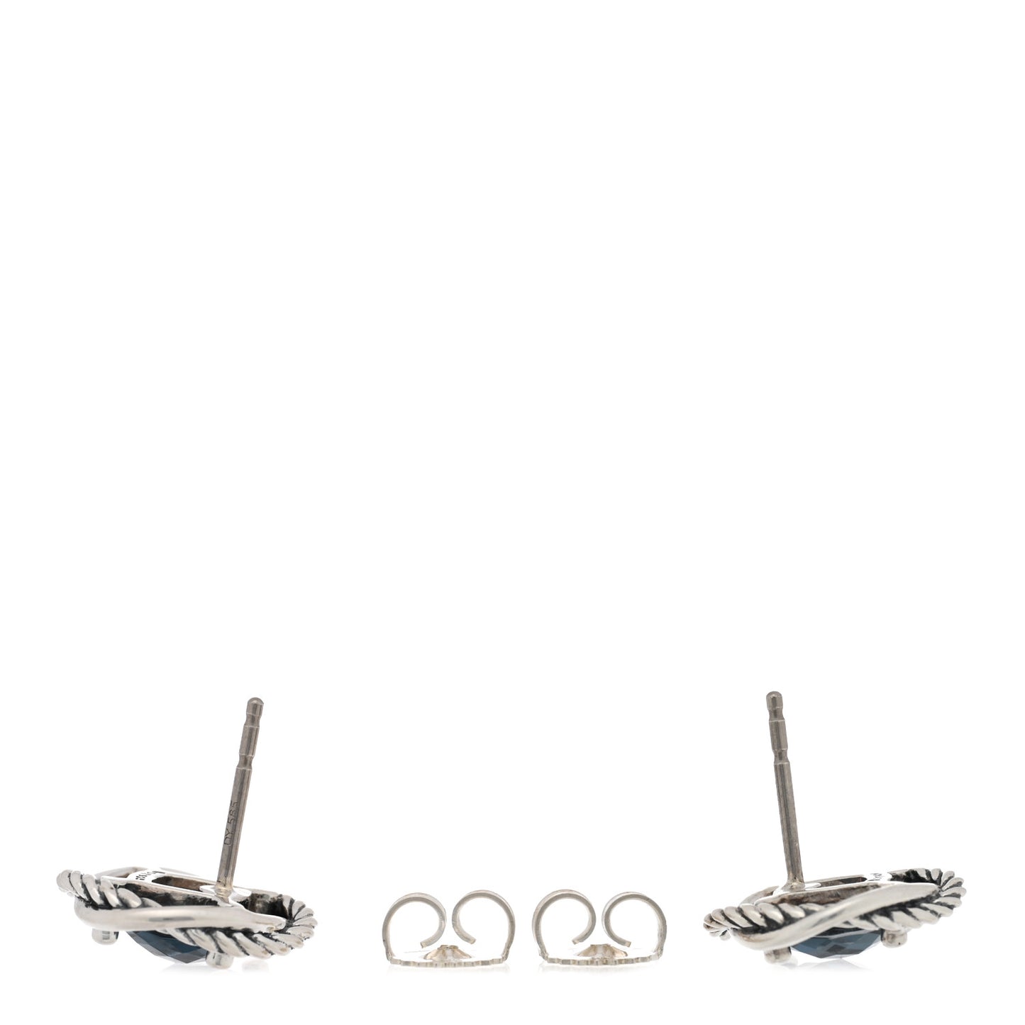 Sterling Silver Hampton Blue Topaz 7mm Infinity Earrings