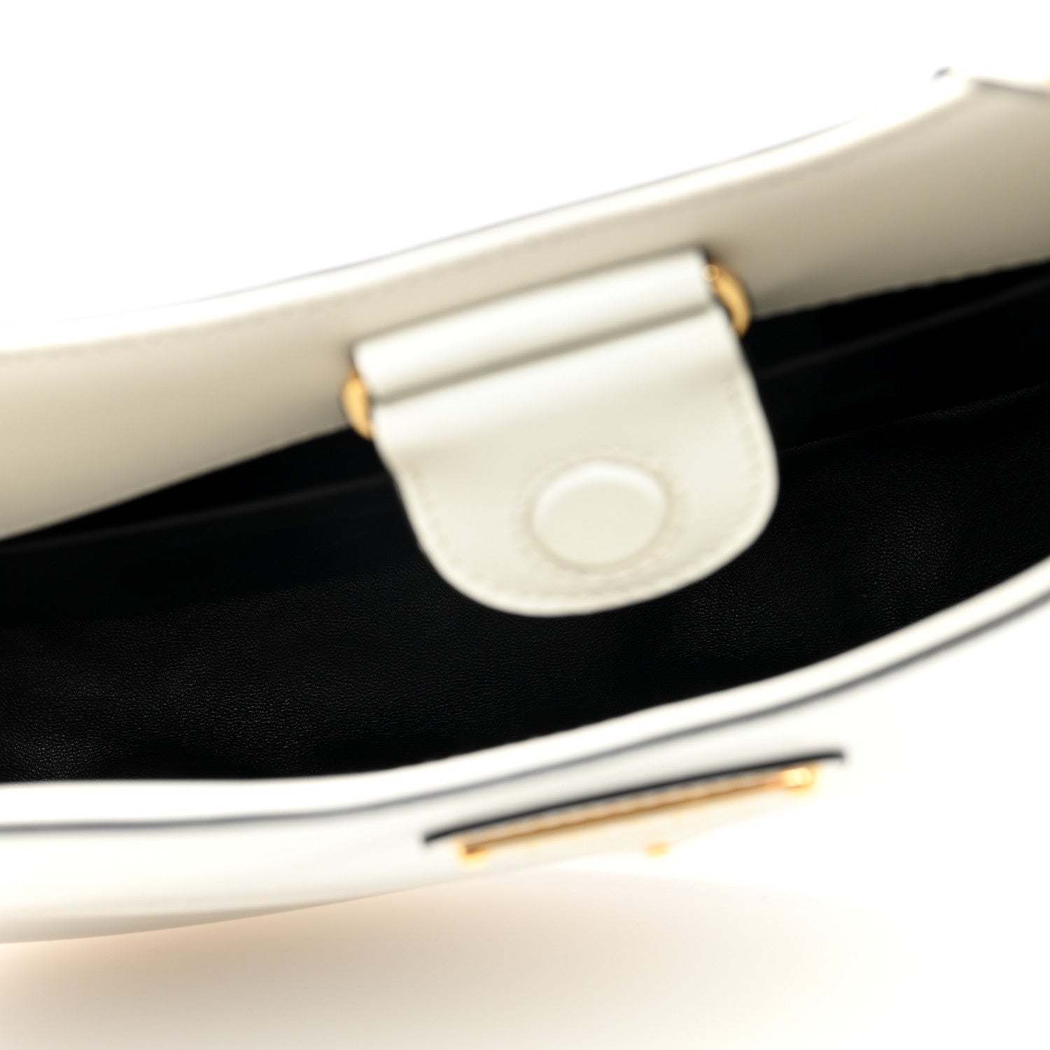 Prada Box Calfskin Shoulder Bag White Black 5 of 9