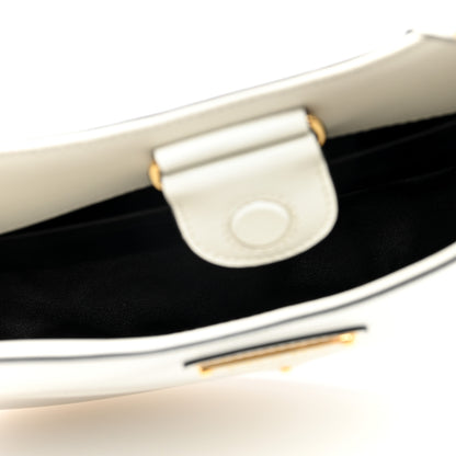 Prada Box Calfskin Shoulder Bag White Black 5 of 9