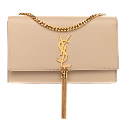 Saint Laurent Smooth Calfskin Medium Classic Monogram Kate Tassel Satchel Nude Powder 1 of 9