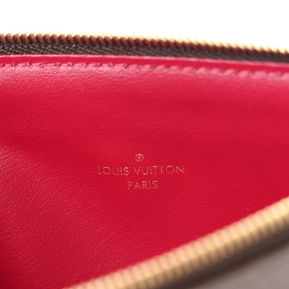 Louis Vuitton Monogram Felicie Chain Wallet Zippered Insert Fuchsia 6 of 6