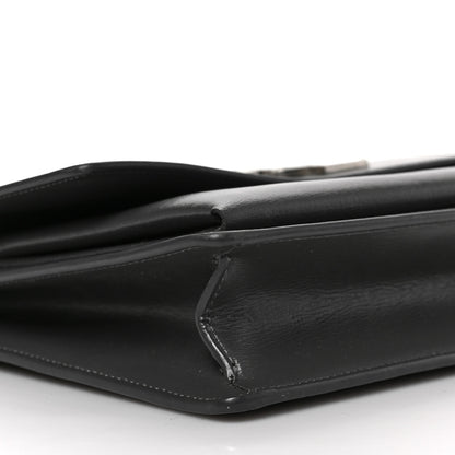 Saint Laurent Smooth Calfskin Medium Monogram Sunset Satchel Anthracite 8 of 9