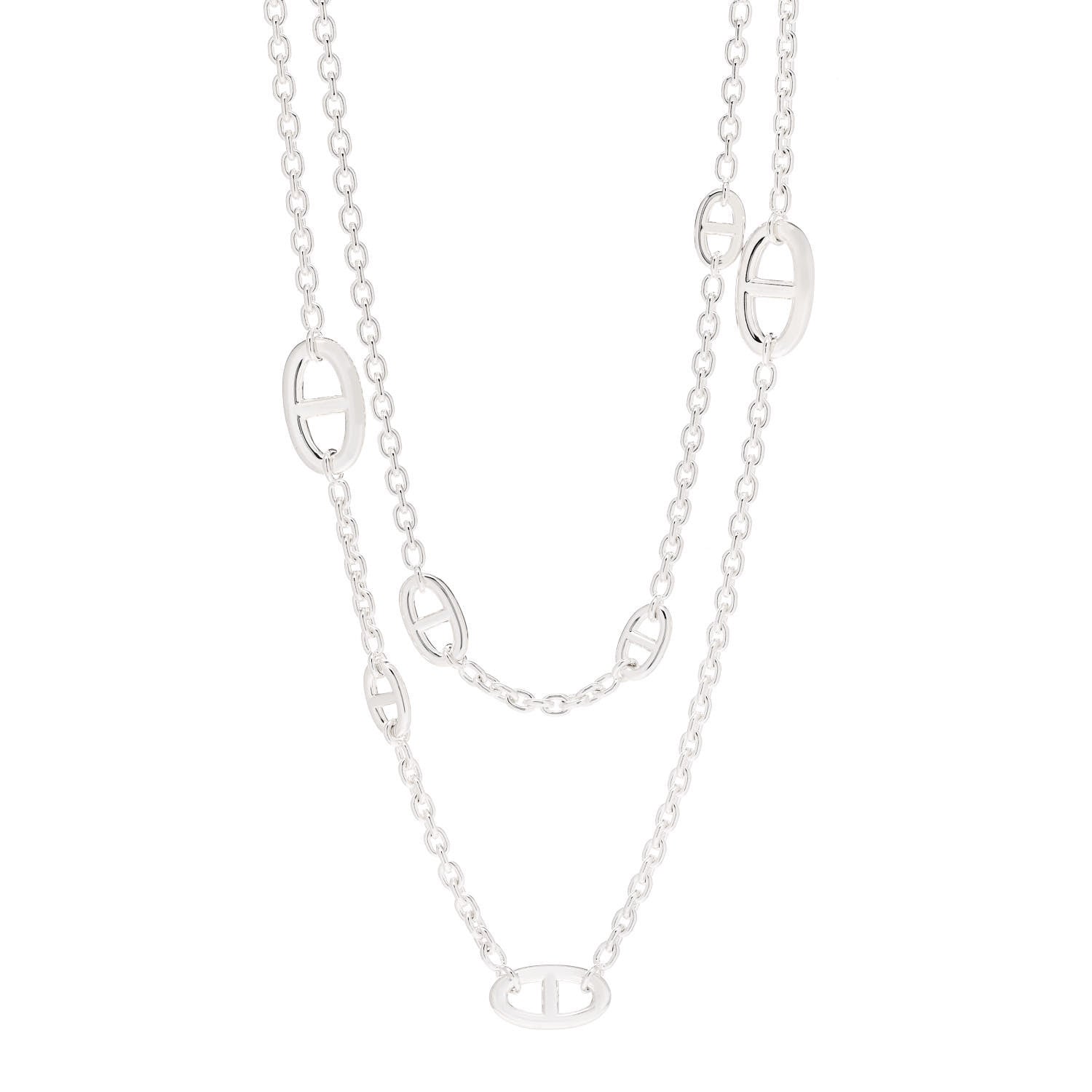Hermes Sterling Silver Farandole Necklace 120 1 of 5