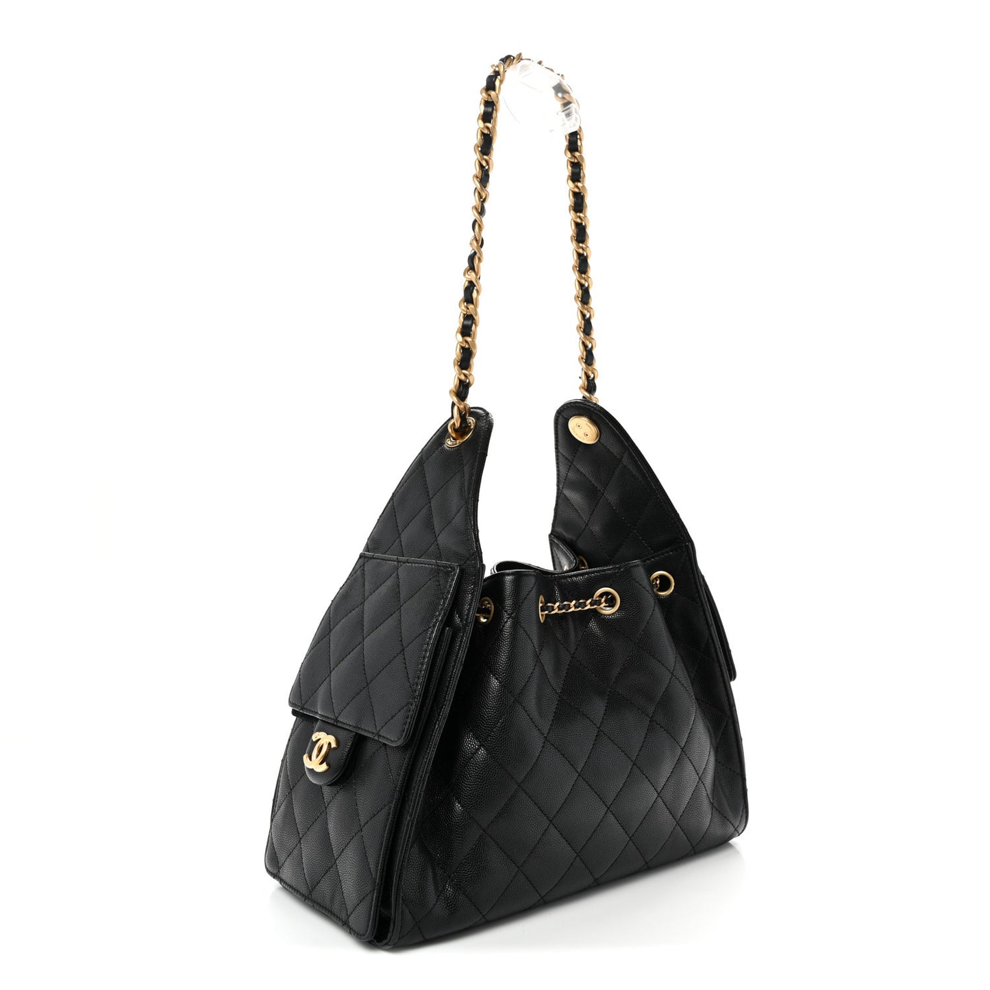 Caviar Quilted Small Chanel 25 Handbag Black