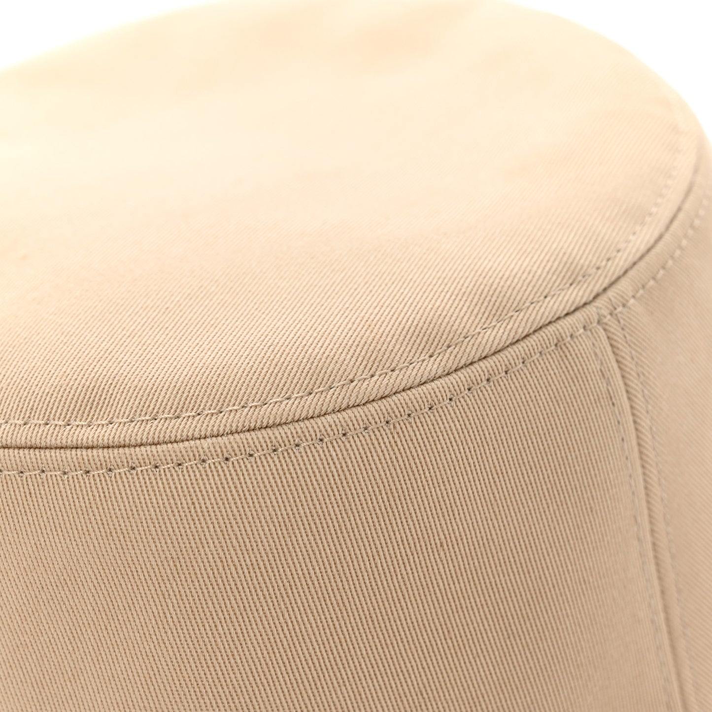 Cotton Embossed Logo Bucket Hat M Beige