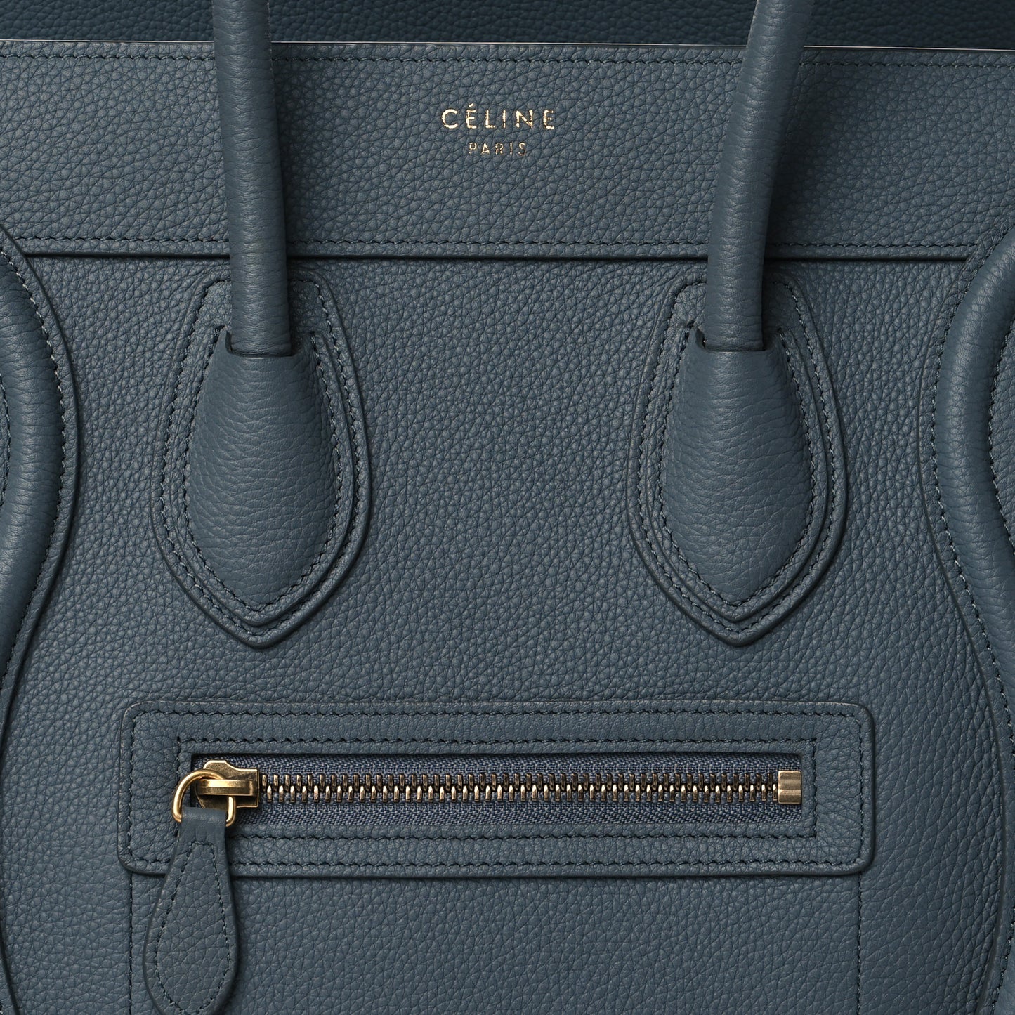 Baby Drummed Calfskin Micro Luggage Kohl