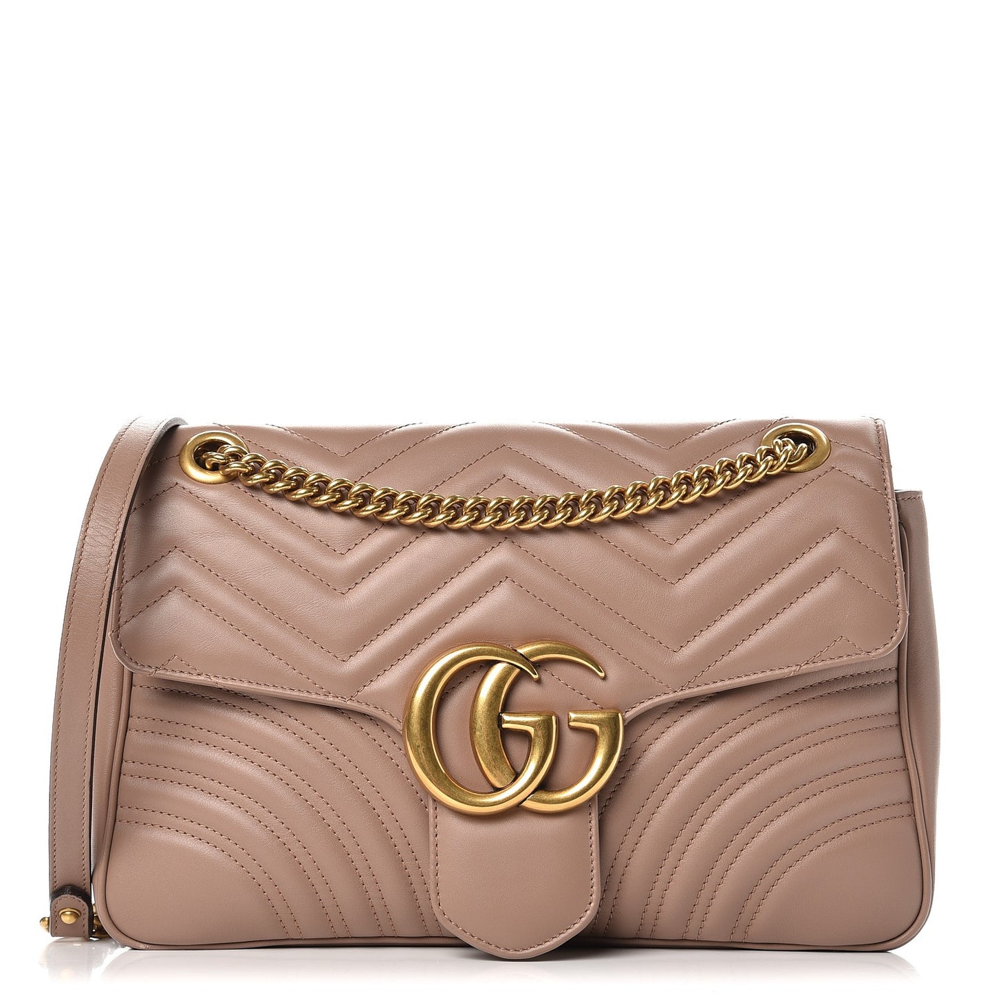 Calfskin Matelasse Medium GG Marmont Shoulder Bag Porcelain Rose